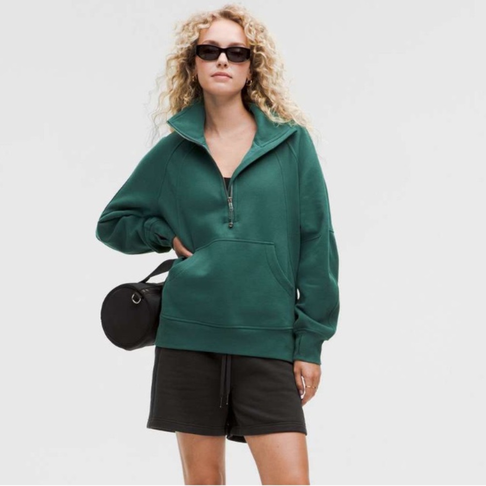NEW Lululemon Scuba Oversized Funnel-Neck Half Zip Storm Teal Long (M/L) - Picture 7 of 7